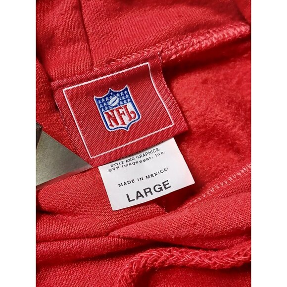 Atlanta Falcons Official NFL Red Hoodie Sweatshirt Large Cotton/Polyester Blend - Picture 3 of 8